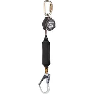 Delta PLUS AN106 - Anticaduta a richiamo automatico con cinghia da 46 mm, dissipatore di energia, 2 tornichetti e 1 connettore