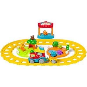 Chicco Treno dell'Avventura Bilingue Italiano/Inglese, Trenino Elettrico per Bambini con Stazione, Ferrovia e 6 Animali, Gioco Educativo Elettronico con Frasi e Canzoni, Giochi Bambini 1-4 Anni