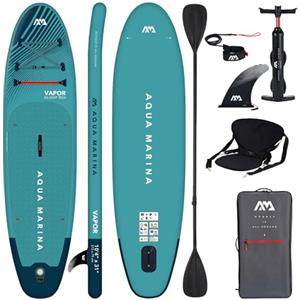 Aqua Marina AQUAMARINA Vapor 2019 - Tavola da Skateboard, Gonfiabile, 300 x 76 x 12 cm, con Seduta Kayak e Doppia pagaia