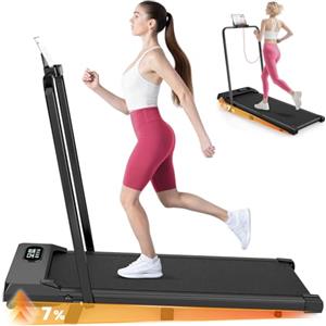 HOMEFITNESSCODE Tapis Roulant per Ginocchia Fragili: Pendenza 7%, 2.5HP, Ammortizzato, Display LED