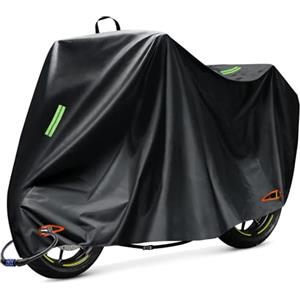 NIGOOLATA Telo Moto per Esterno Telo Coprimoto Impermeabile 210D Copertura Moto per Scooter Motocicletta Motorino Motocross (265x105x125 cm)