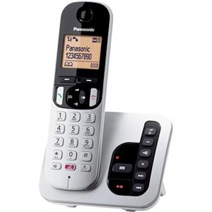 Panasonic KX-TGC260JTS Telefono Cordless Digitale con Segreteria Telefonica Digitale, Unità Base e 1 Ricevitore, ID Chiamante, Blocco Chiamate Indesiderate, Vivavoce, Modalità Eco One Touch, Argento