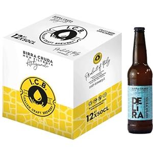 Italian Craft Brewery Birra Artigianale Cruda Italiana DELìRA Weiss 50cl- Box 12 Bottiglie-