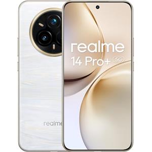 realme 14 Pro+ 5G Smartphone 8+256GB, Bianco Perla, Schermo 6.83 pollici, Refresco a 120Hz, Ricarica Rapida 80W, Batteria 5260mAh, Fotocamera da 108MP, Qualcomm Snapdragon 7s Gen 3, IP69