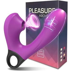 BOWQY Massaggiatore elettrico,Ṥucchia e Lînguá Çlitòrīdè per Donna Súcchiá Clitòrīdè per Ḋoṅna 10 * 5 modalità di frequenzaVïbràtorepēr Dónnà Vîbrátóre Clidòrīdè, impermeabile,ricarica magnetica (viola16)