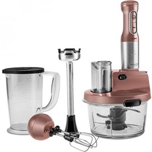 Karaca Mastermaid - Robot da cucina in vetro d'acciaio, 2500 W, colore: oro rosa