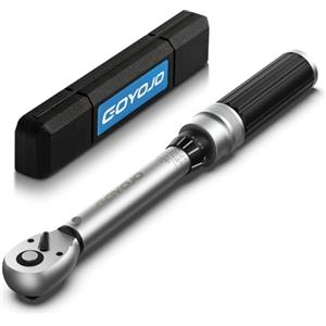 GOYOJO Chiave Dinamometrica 1/4", 5-25 Nm Bici e Moto Chiave Dinamometrica con Cabezal Reversible de 72T, 0,25Nm Micro Adjustments, Precisione ± 3% Chiavi Dinamometriche Bici da Strada e Mountain Moto