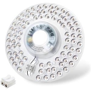 ADZJOY Pannello LED Plafoniere Modulo LED Ventilatore da soffitto 220V Kit Luce LED 20W 40W 60W 100W Pannello LED di Ricambio Rotondo(60W Cold White)