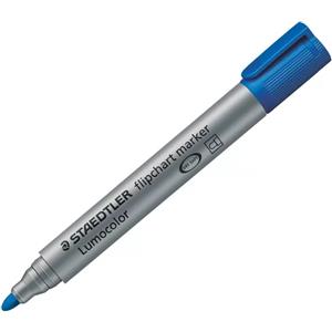 Staedtler Marcatore Lumocolor Flipchart 356 - Blu - Punta Tonda 2 mm - A Base D'acqua - Conf. 10 Pezzi