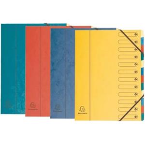 Exacompta Classificatore Numerico 1/12 Nature Future - 12 Scomparti - 24x32 cm - Colori Assortiti