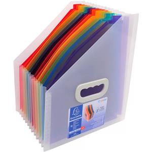 Exacompta Portariviste Crystal - 12 tasche in Polipropilene Trasparente - 26,5x32,5 cm