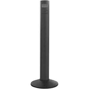 STILCASA Posacenere da Esterno in Alluminio Verniciato Nero - Altezza 105 cm, Diametro 11,7 cm, Capacità 3 Lt
