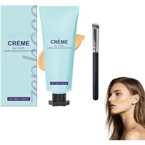 Zynewa Concealer Cream All-Over Perfector, correttore idratante & CC Foundation, resistente al sudore e impermeabile, bilanciamento della carnagione di lunga durata, resistente all'abrasione, 80 g (avorio)