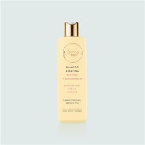 Luxury Bio Shampoo Anticaduta alla Cheratina, Biotina e Acido Ialuronico - 500ml - Rinforzante, Idratante, Anticaduta - Capelli Secchi, Sfibrati o Danneggiati - Formula Naturale Professionale