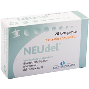 Deltha Pharma Neudel - Integratore Alimentare Antiossidante con Acido Alfa-Lipoico e Vitamine B - 20 Compresse