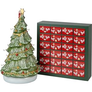 Villeroy & Boch Christmas Toy's Calendario dell'Avvento 3D Albero, Multicolore, 25 x 32 x 43 cm