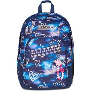 Seven Zaino Scuola Dual Detach Gloomy Heart Doppio Scomparto 32 lt