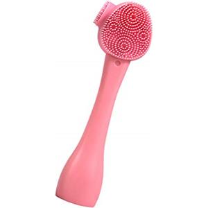 Leeadwaey Spazzola di pulizia del viso del silicone della spazzola di massaggio del viso della spazzola di pulizia del viso, singola testa, rosa