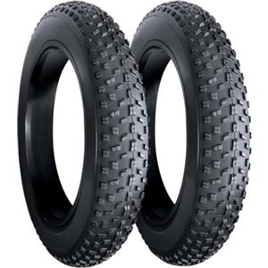 MADICKS 2 COPERTONI 20 X 4.0 X FAT BIKE E-BIKE GOMMA 20'' COPPIA PNEUMATICI TASSELLATO MTB BICI ELETTRICA NERO RIGIDO 20X4.0 (100-406)