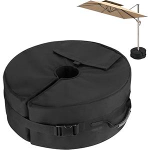 Rdddhur Pesi per Ombrellone, Base Ombrellone da Giardino, Rotondo Pesi Base Sacco di Sabbia per Ombrellone da Spiaggia, Universale Porta Ombrellone per Esterno, Riempibile 40kg Sabbia