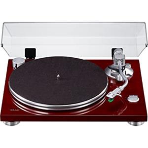 Teac TN-3B-SE HiFi Giradischi con trazione a cinghia (amplificatore MM phono EQ, innovativo braccio SAEC, piatto in alluminio, 33/45 giri/min) - Cherry