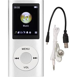 Cerlingwee Lettore MP3 Sottile con Display LCD da 1,8 Pollici, Lettore Musicale MP3 Multifunzione Elegante e Portatile, qualit¨¤ del Suono Senza Perdite, 8 Ore in Standby Lettore Musicale