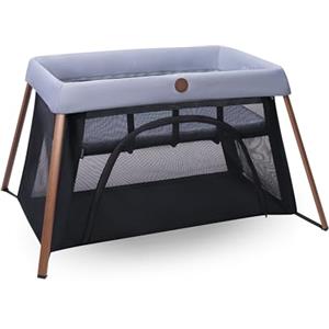 Maxi-Cosi Iris2, 2 in 1 Culla da Campeggio Neonato, 0-3 anni, 0-15 kg, Lettino da Viaggio Compatto, 2 Livelli, Finestra, Pieghevole e Leggero, Materassino Estensibile, Eco Care, Essential Grey