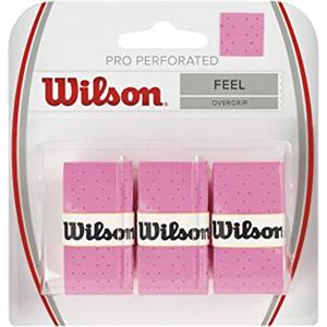 Wilson PRO Overgrip Perforated, Impugnatura per Racchetta da Tennis Unisex-Adulto, Rosa, Taglia Unica