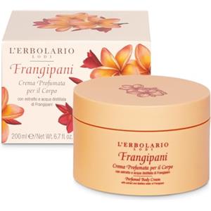 L'Erbolario Crema Corpo Profumata Frangipani - Idratante e Tonificante, con Oli Biologici di Cocco e Girasole, Estratto e Acqua di Frangipani - Fragranza Agrumata e Fiorita - 200 ml