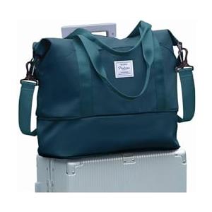 SEAFEW Borsone da Viaggio,Bagaglio a Mano 40x20x25 Ryanair Borsa da Viaggio Espandibile,Borsa da Cabina Ryanair 40x30x20 Borsa Sportiva Borsone da Palestra Borsa da Weekend,C8-Blu Pavone