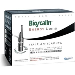 Bioscalin Energy Uomo Fiale, Rinforza i Capelli e Contrasta la Caduta, per Capelli Deboli e Sottili, 1 Fiala ogni 3 Giorni, per Uomo 1 Mese