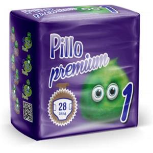 Totò Piccinni PILLO Premium New Born, Taglia 1 (2-5 Kg), 1 Pacco da 28 Pannolini Bimbo