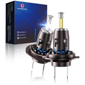 CAR WORK BOX H7 LED Lampadine: 360° Fascio di Luce 24000LM Antiriflesso Plug & Play Design-110W 6500K Super Luminoso e Mini Kit Sostituzione per 12V Auto Fari Lenticolari