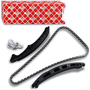 Febi Bilstein 40672 Kit Catena Distribuzione per Albero a Camme con Guide di Scorrimento e Tendicatena - 130 Maglie