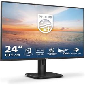 Philips 24E1N1100A Monitor 23.8 pollici FHD, 120Hz, IPS, 4ms GtG, Speakers, (1920x1080 HDMI 1x 1.4) nero