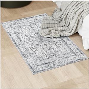 TecTake® Tappeto Salotto, Tappeto Orientale, Tappeto Pelo Corto, Tappeto Salotto Vintage Design Elegante, Tappeto Lavabile in Lavatrice, Ideale per Sala da Pranzo, Camera da Letto e Studio- 60x110 cm