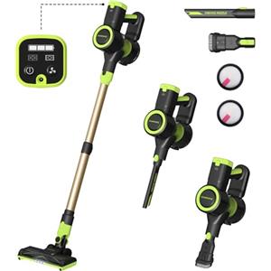 FAMIVAC 40KPA Aspirapolvere Senza Fili, Scopa Elettrica Senza Fili Portatile a Batteria Rimovibile 6 in 1, Sistema di Filtraggio a 6 Stadi, Spazzola a V Antigroviglio per Pavimenti (Ore)