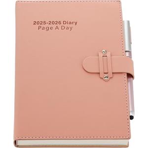 Mljtoyo Diario accademico 2025-2026, agenda di metà anno 25 26 pagine A5 al giorno, copertina rigida Appuntamento da lug.2025-giu. 2026 con penna, adesivi, pagina per aggiungere note, ciano