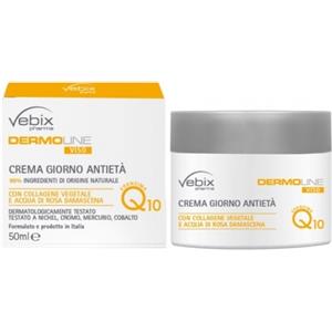 Vebix Dermoline Viso Crema Giorno Antietà 50 ml - Idratante e Nutriente con Coenzima Q10