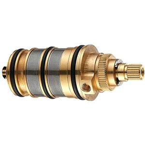DAZZLEEX Cartuccia termostatica per doccia, kit di riparazione per valvola miscelatrice termostatica in ottone, cartuccia di ricambio per barra miscelatore doccia DAZZLEEX