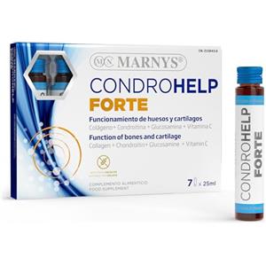 Marnys Condrohelp Forte - Collagene Idrolizzato, Condroitina, Glucosamina, Acido Ialuronico - Favorisce il movimento e la funzionalità delle articolazioni - 7 flaconcini bevibili