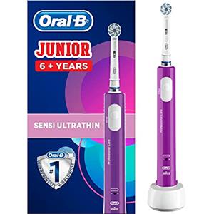 Oral-B Junior Spazzolino Elettrico Ricaricabile per Bambini da 6 Anni, 1 Testina, Viola