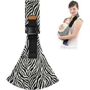 AOOWU Fascia Porta Bebe, Marsupio Neonato Regolabile, Fascia Neonato Ergonomico 6-36 Mesi, Traspirante Baby Carrier Facile da Indossare, Fascia Laterale per Neonati da 3 a 15 kg