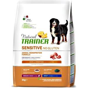 Natural Trainer Sensitive Cibo Secco per Cani Adulti Taglia Media/Grande con Maiale - 3 kg