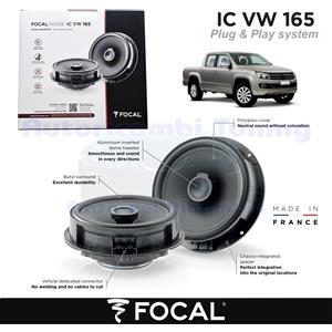 Focal IC VW 165 Altoparlanti Coassiali 165mm 120w per Volkswagen con Diaframma in Poliglas e Tweeter in Alluminio