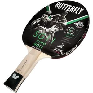 Butterfly SG11 - Racchetta da ping pong, colore: Nero e Rosso