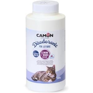 Camon Disodorante in Polvere per Lettiera - 300 g, Elimina Odori Sgradevoli, Sicuro per Gatti