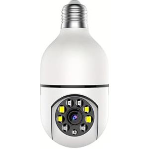 VIGOEXPRESS Videocamera ultra smart HD, Telecamera WiFi Esterno, Videocamera di Sorveglianza con Allarme Sonoro e Luminoso, Tracciamento del Movimento, visione notturna a colori | BULBCAM