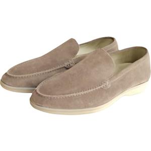 Generic Slip On Mocassini Scarpe Uomo, Larga Fit Mocassini Uomo Uomo Casual Tela Piatto Business Guida Pantofole Testa Rotonda Morbido Leggero Tinta Unita Pelle Scamosciata Scarpa, bianco, 43