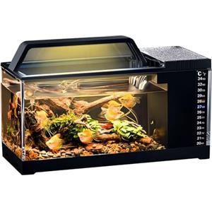 Generico Kit Acquario Completo,Vasca Per Pesci Con Filtro Integrato E Luci LED - Pompa Silenziosa Piccola con Filtro, Intelligenti da Scrivania per Decorare Camera da Letto e Soggiorno